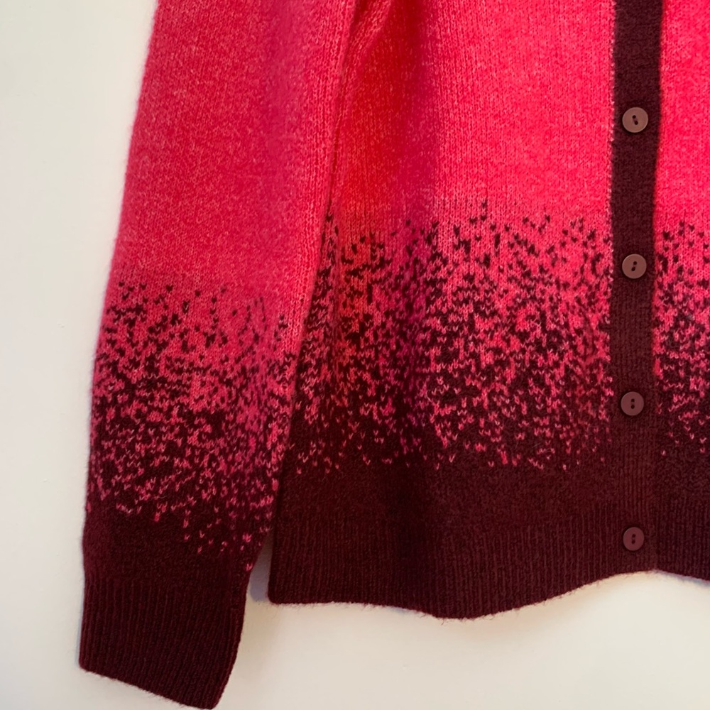 Logo Brushed Pink Ombré Cozy Cardigan Medium - Picture 5 of 10